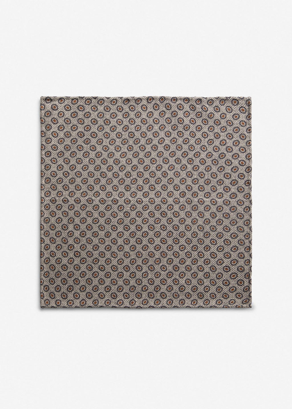 Patterned Silk Pocket Square 2511458 – Grey