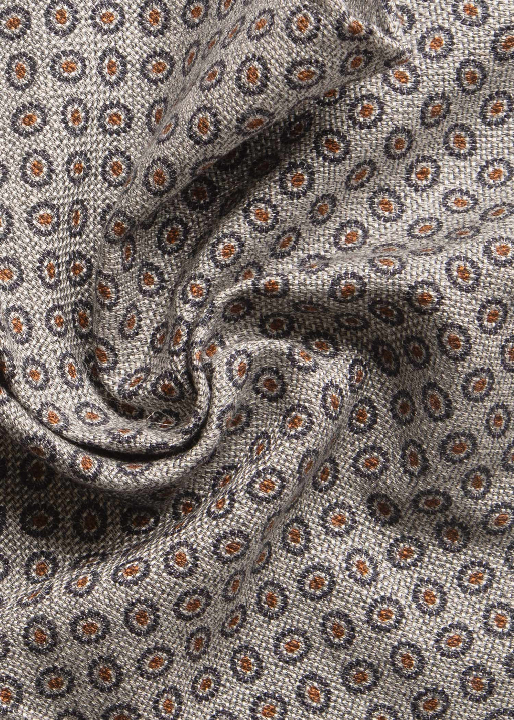 Patterned Silk Pocket Square 2511458 – Grey
