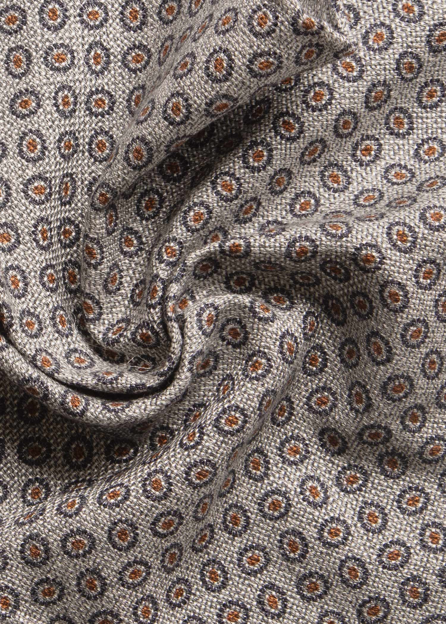 Patterned Silk Pocket Square 2511458 – Grey