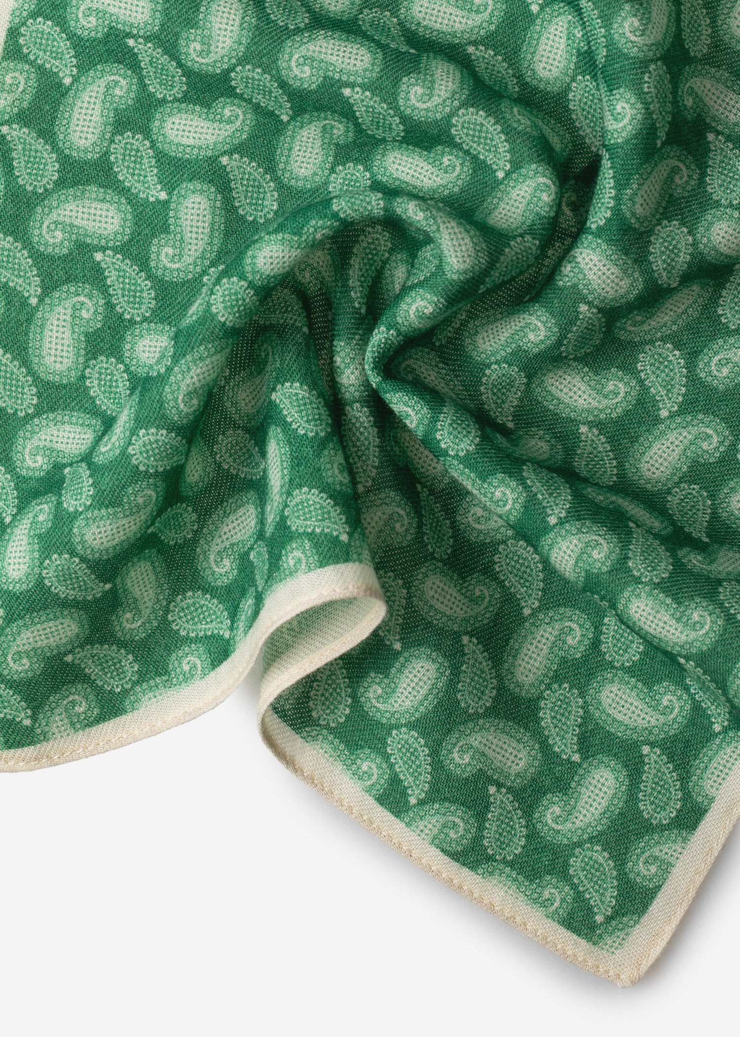 Patterned Silk Pocket Square 2511470 – Green