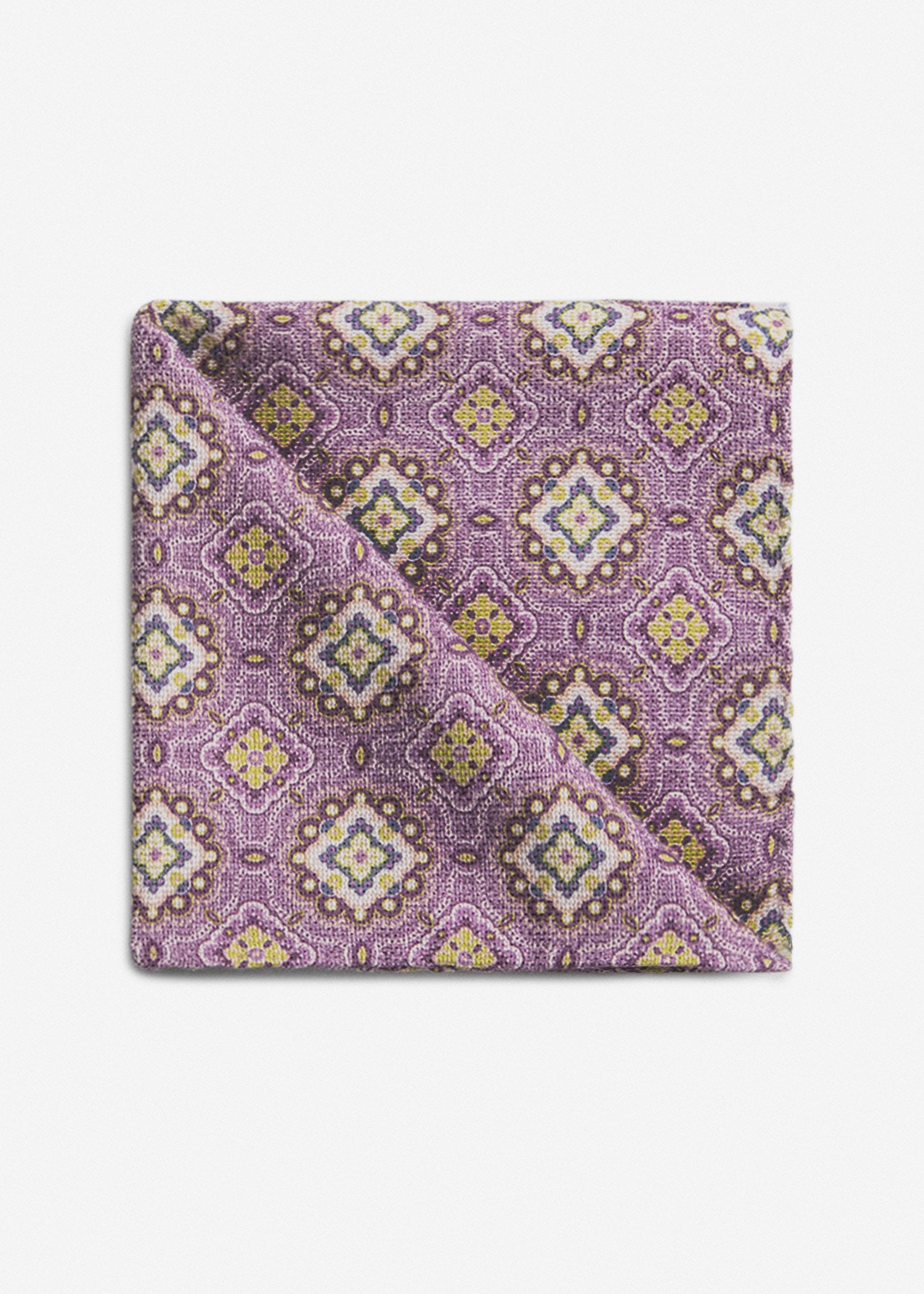 Patterned Silk Pocket Square 2511459 – Lilac