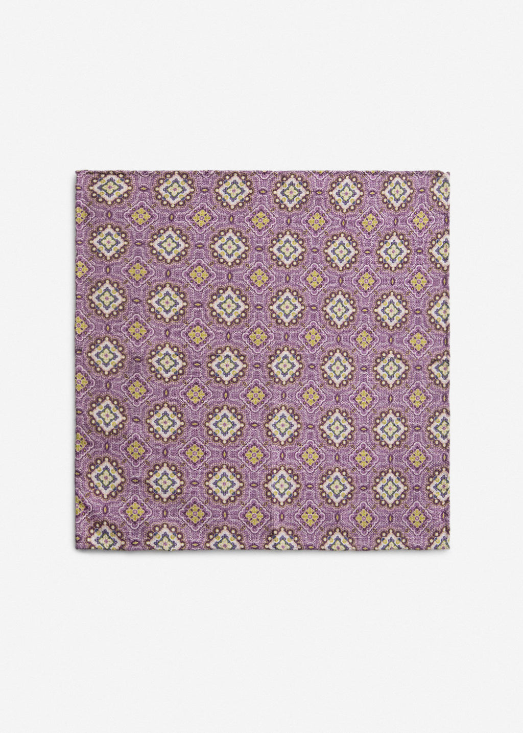 Patterned Silk Pocket Square 2511459 – Lilac