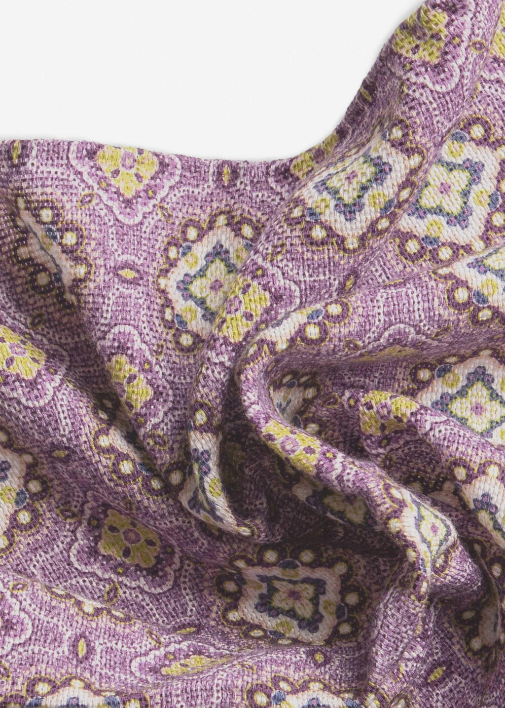 Patterned Silk Pocket Square 2511459 – Lilac
