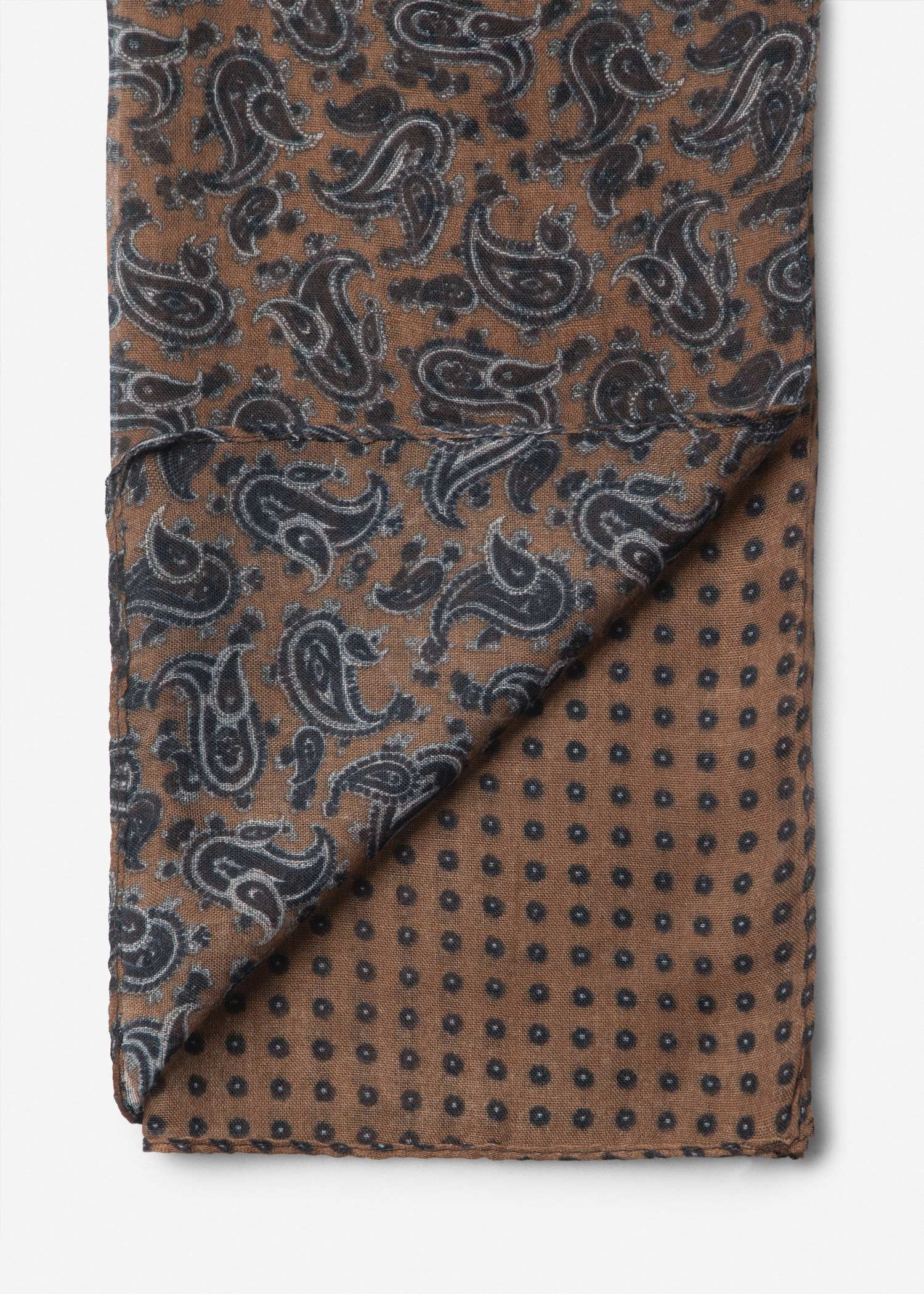 Patterned Men's Scarf 2511604 – Brown