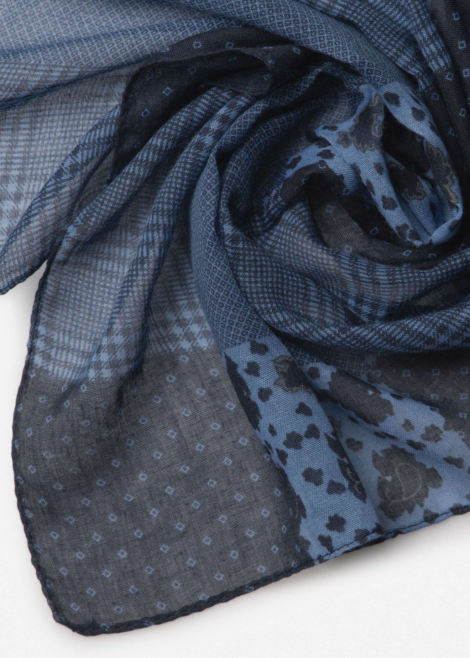 Patterned Men's Scarf 2511605 – Blue