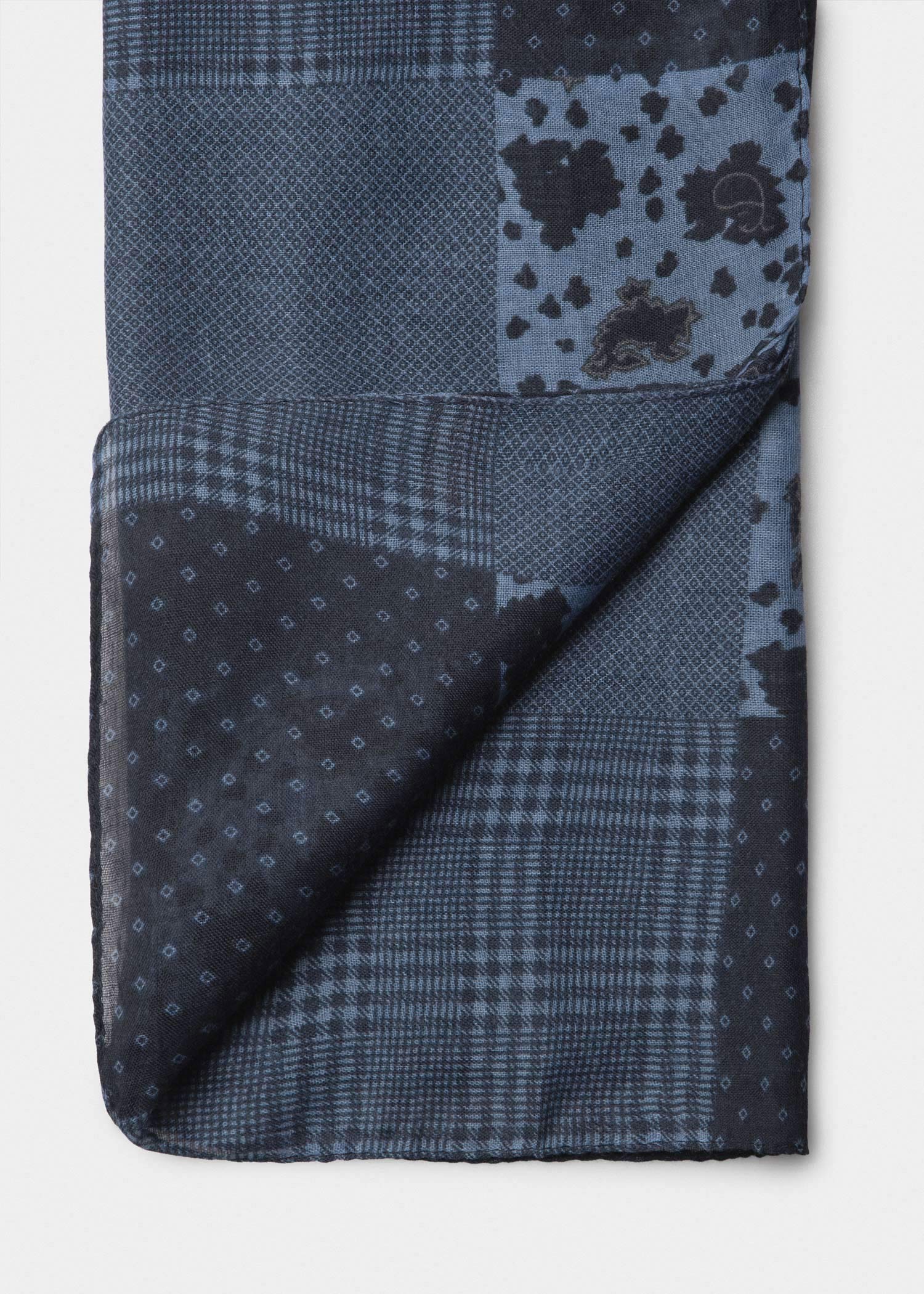 Patterned Men's Scarf 2511605 – Blue